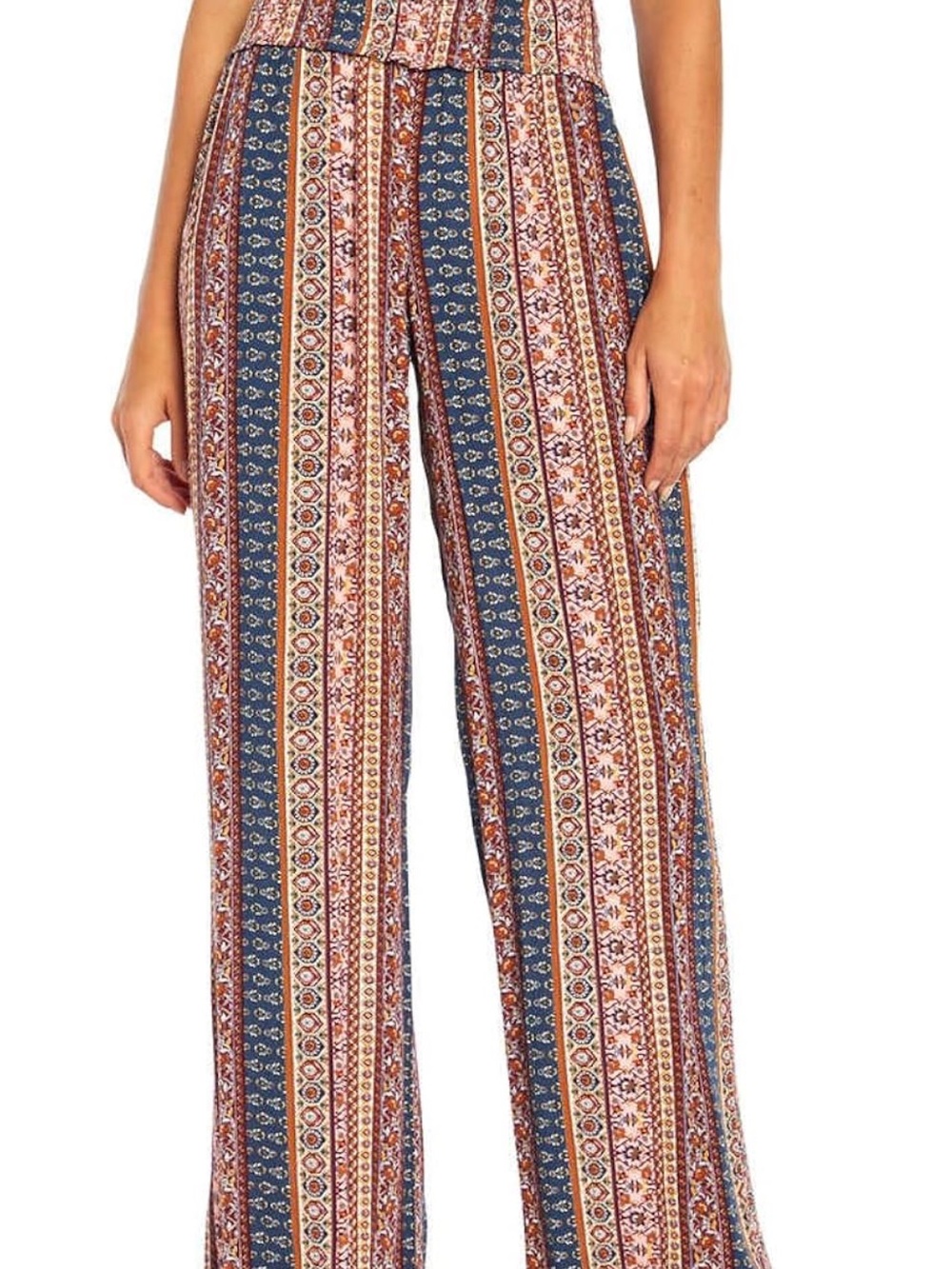 NWT Three Dots Printed Wide Leg Pants